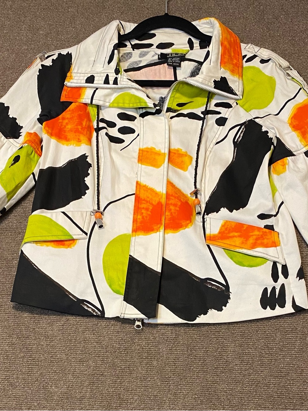 The Collective Works of Berek Abstract Art Full Zip Jacket Size S
